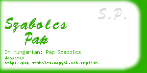 szabolcs pap business card